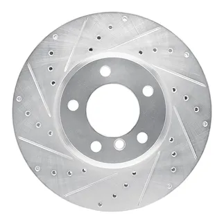 R1 Concepts EDZ-31062L Brake Rotor Drilled and Slotted Silver